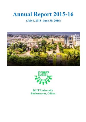Annual Report 2015-16 (July1, 2015- June 30, 2016)