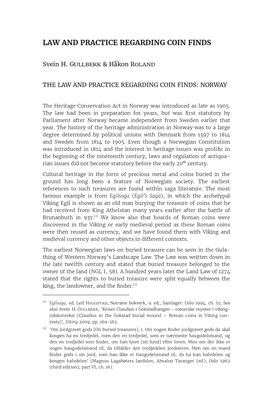 Law and Practice Regarding Coin Finds