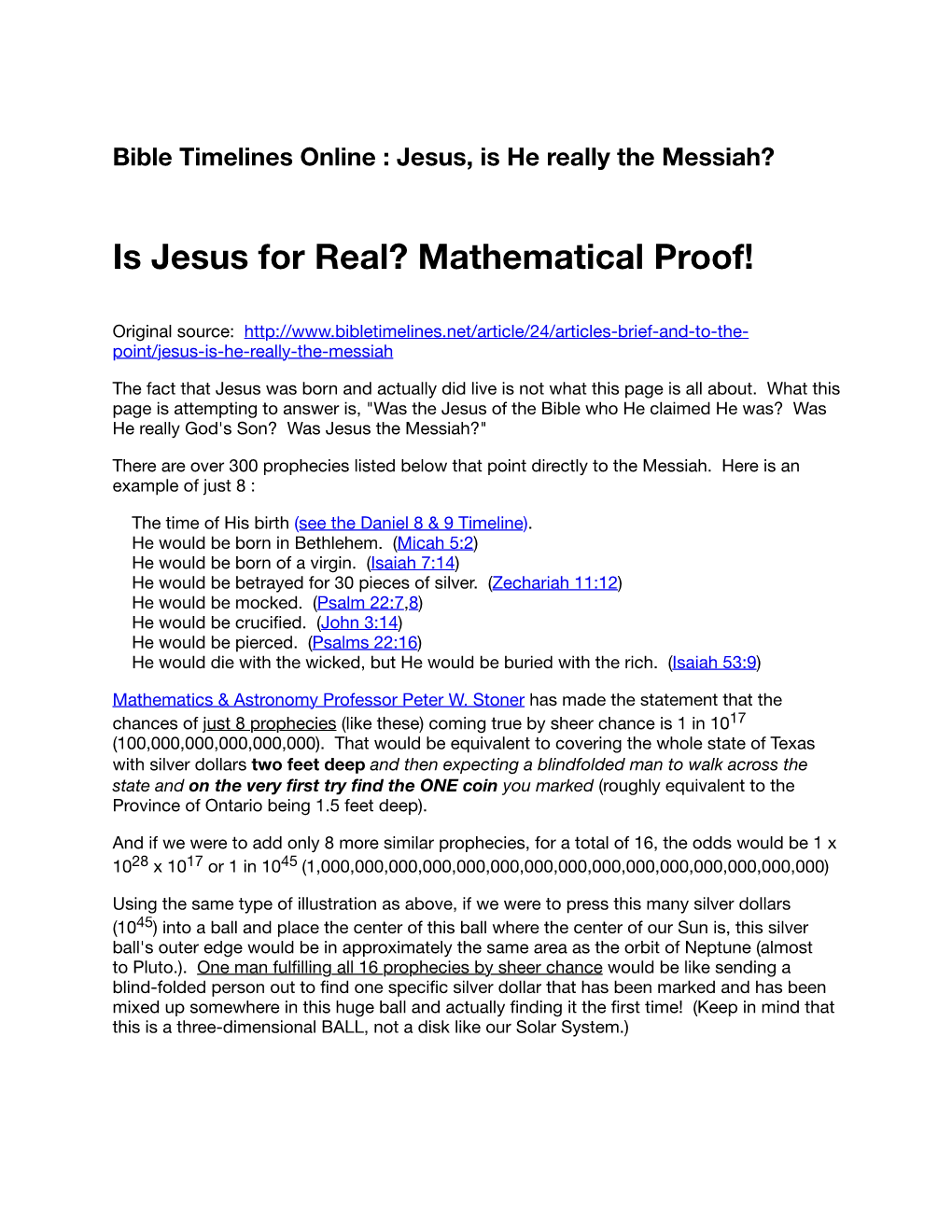 Is Jesus for Real? Mathematical Proof!