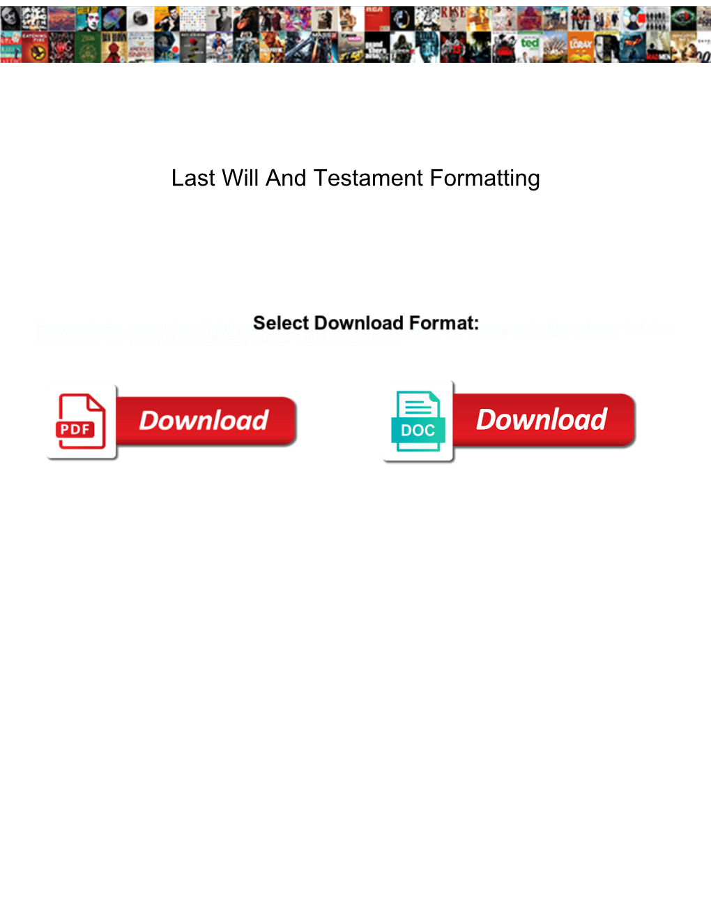 Last Will and Testament Formatting