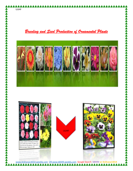 Breeding and Seed Production of Ornamental Plants