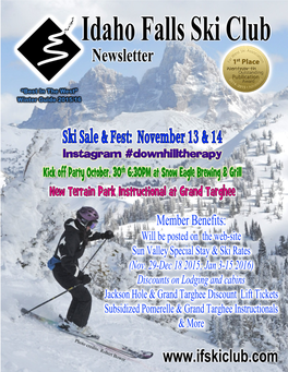 Ski Club Newsletter Fall 2015