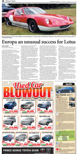 Europa an Unusual Success for Lotus Malcolm GUNN in 1966