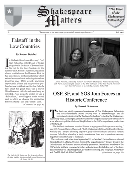 Fall 2005 Shakespeare Matters Page 1