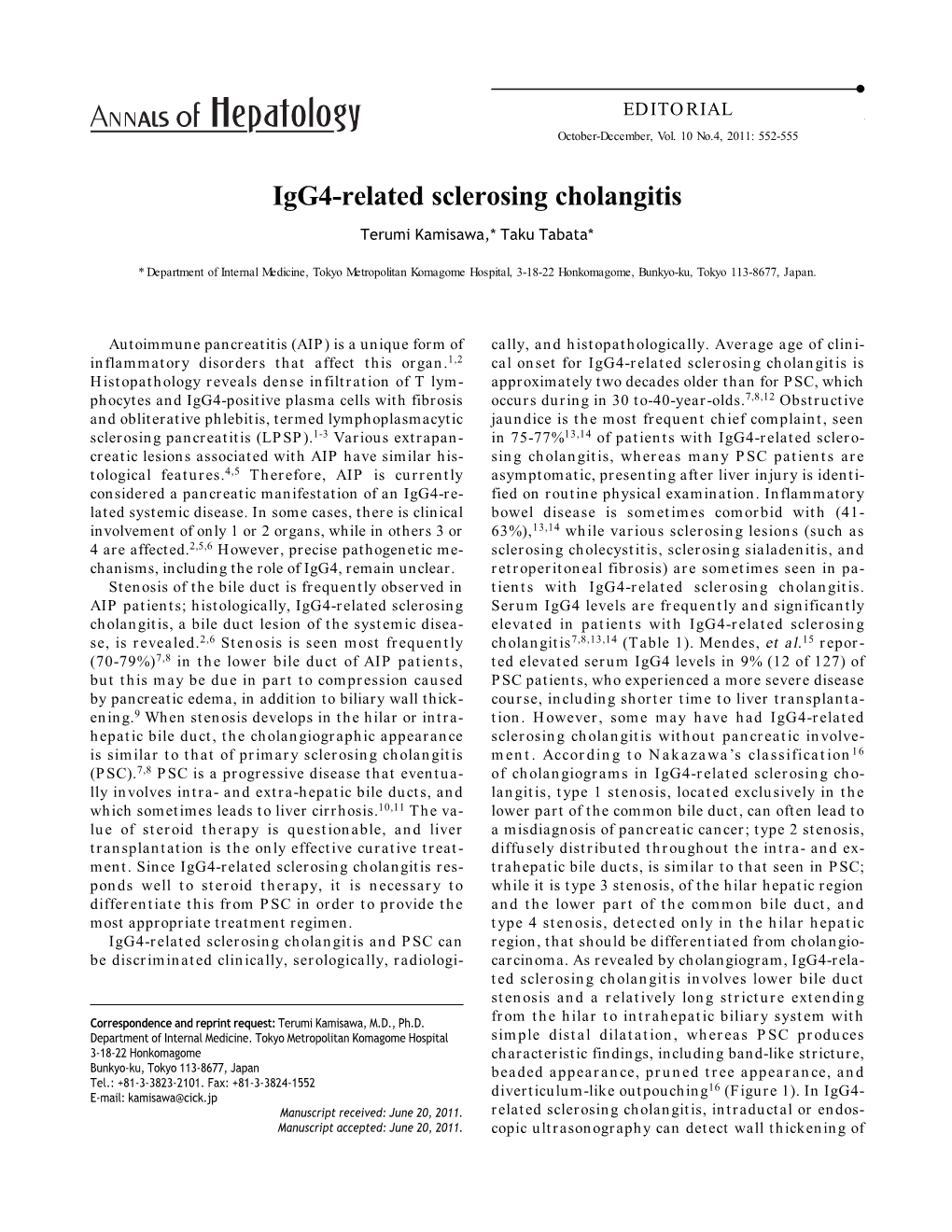 Igg4-Related Sclerosing Cholangitis