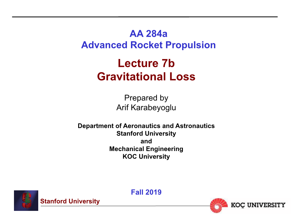 Lecture 7B Gravitational Loss