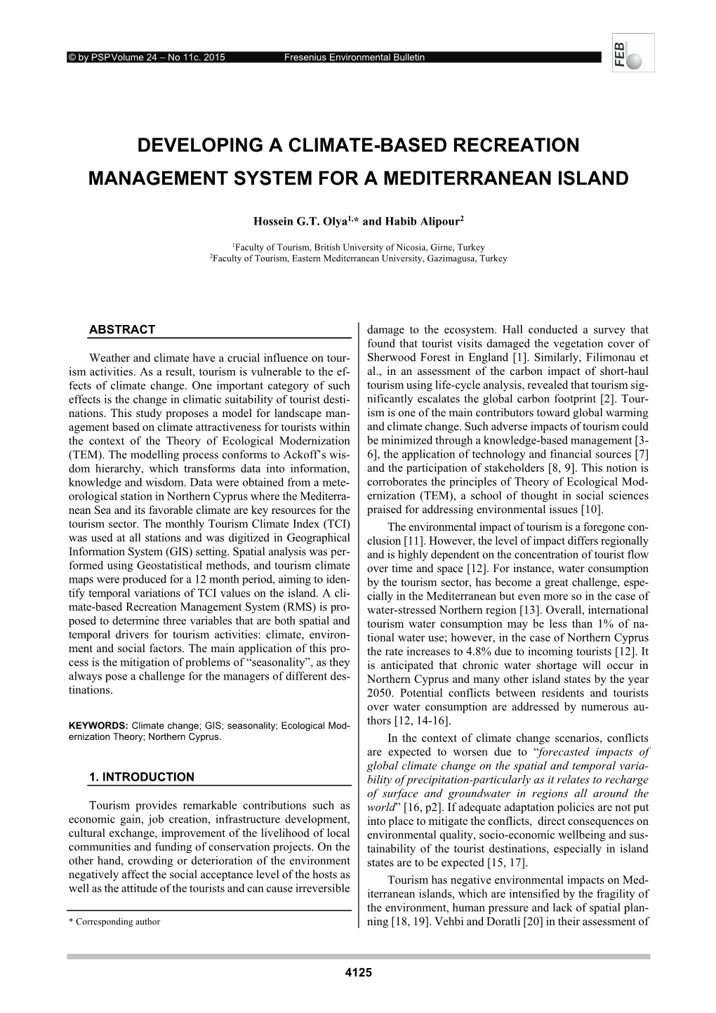 Developing a Climate-Based Recreation Management System for a Mediterranean Island