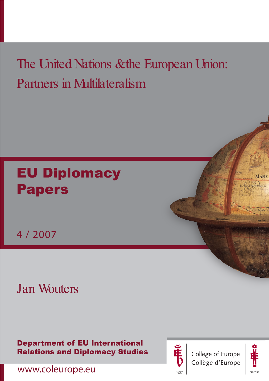 EU Diplomacy Papers the United Nations & the European Union