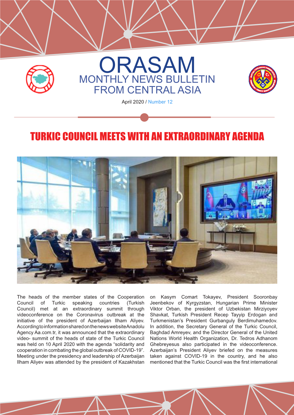 ORASAM MONTHLY NEWS BULLETIN from CENTRAL ASIA April 2020 / Number 12