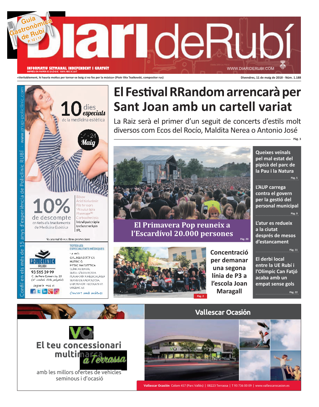 El Festival Rrandom Arrencarà Per Sant Joan Amb Un Cartell Variat