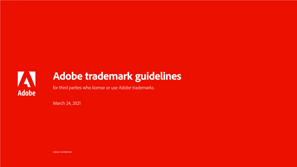 The Guidelines for Third Parties Who Use Adobe's Trademarks