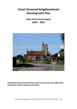 Great Horwood State of the Parish