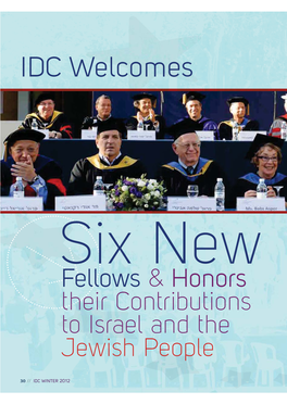 Fellows & Honors Their Contributions to Israel and the Jewish People