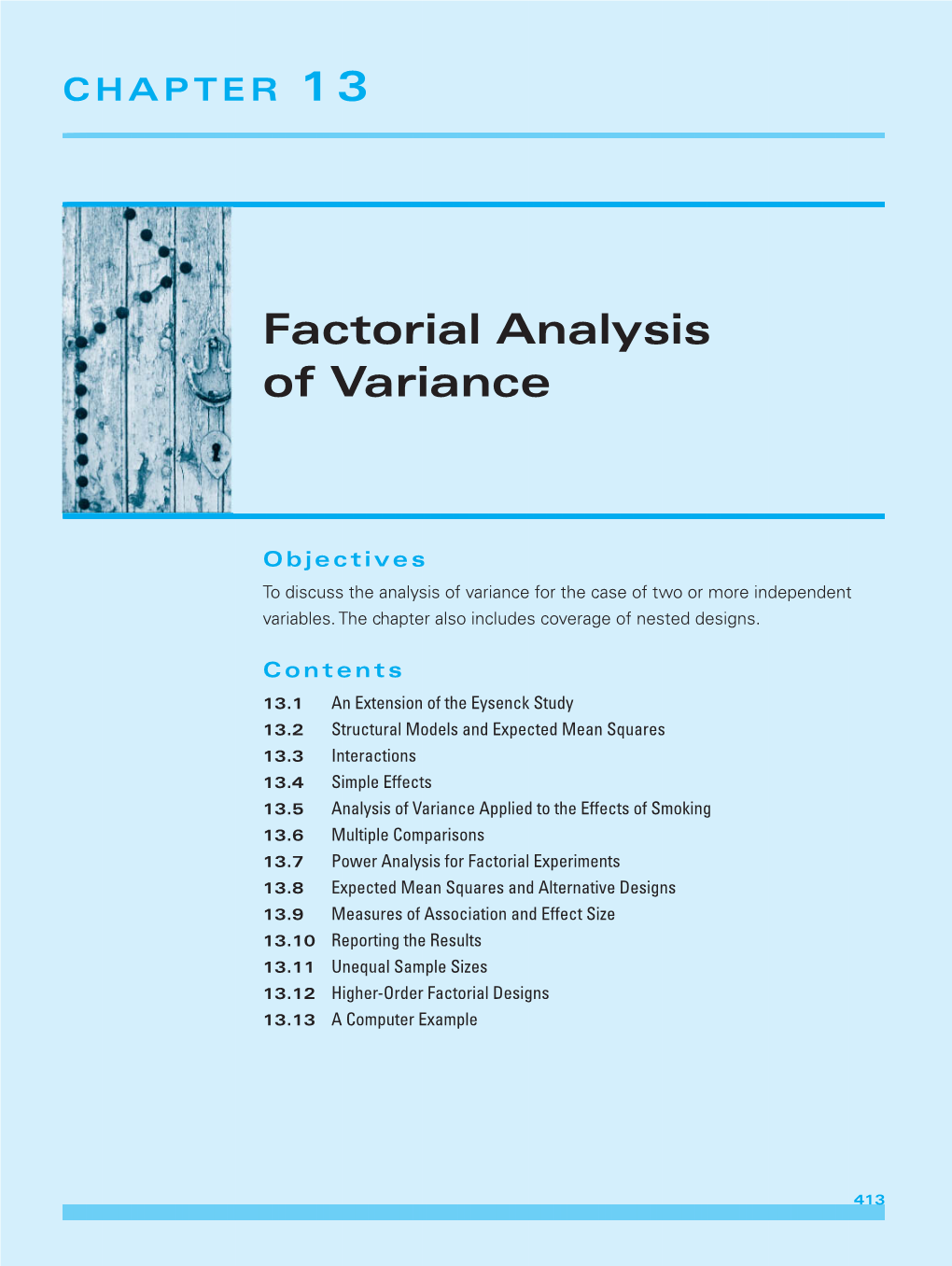 Factorial Analysis of Variance