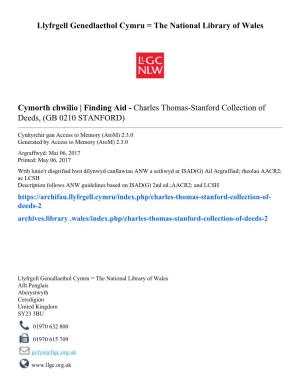 Charles Thomas-Stanford Collection of Deeds, (GB 0210 STANFORD)
