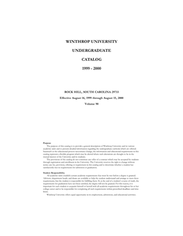 1999-2000 Undergraduate Catalog