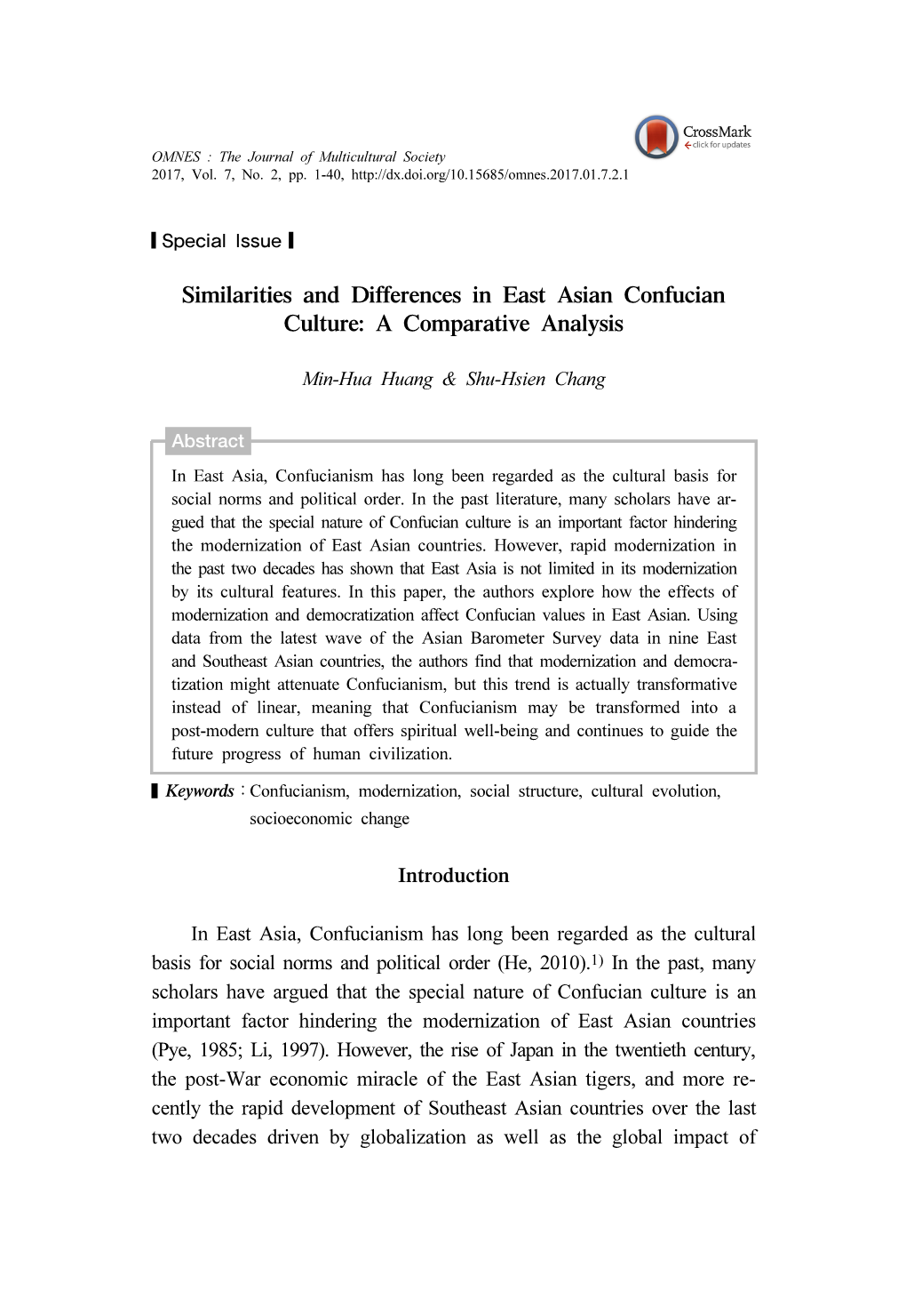 Similarities and Differences in East Asian Confucian Culture: a Comparative Analysis
