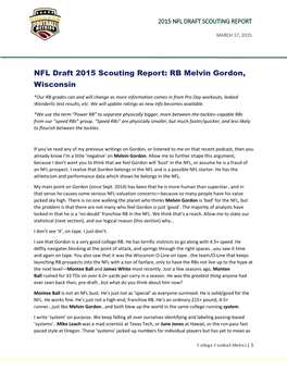 NFL Draft 2015 Scouting Report: RB Melvin Gordon, Wisconsin