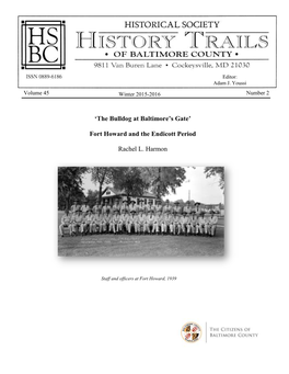 'The Bulldog at Baltimore's Gate' Fort Howard and the Endicott Period