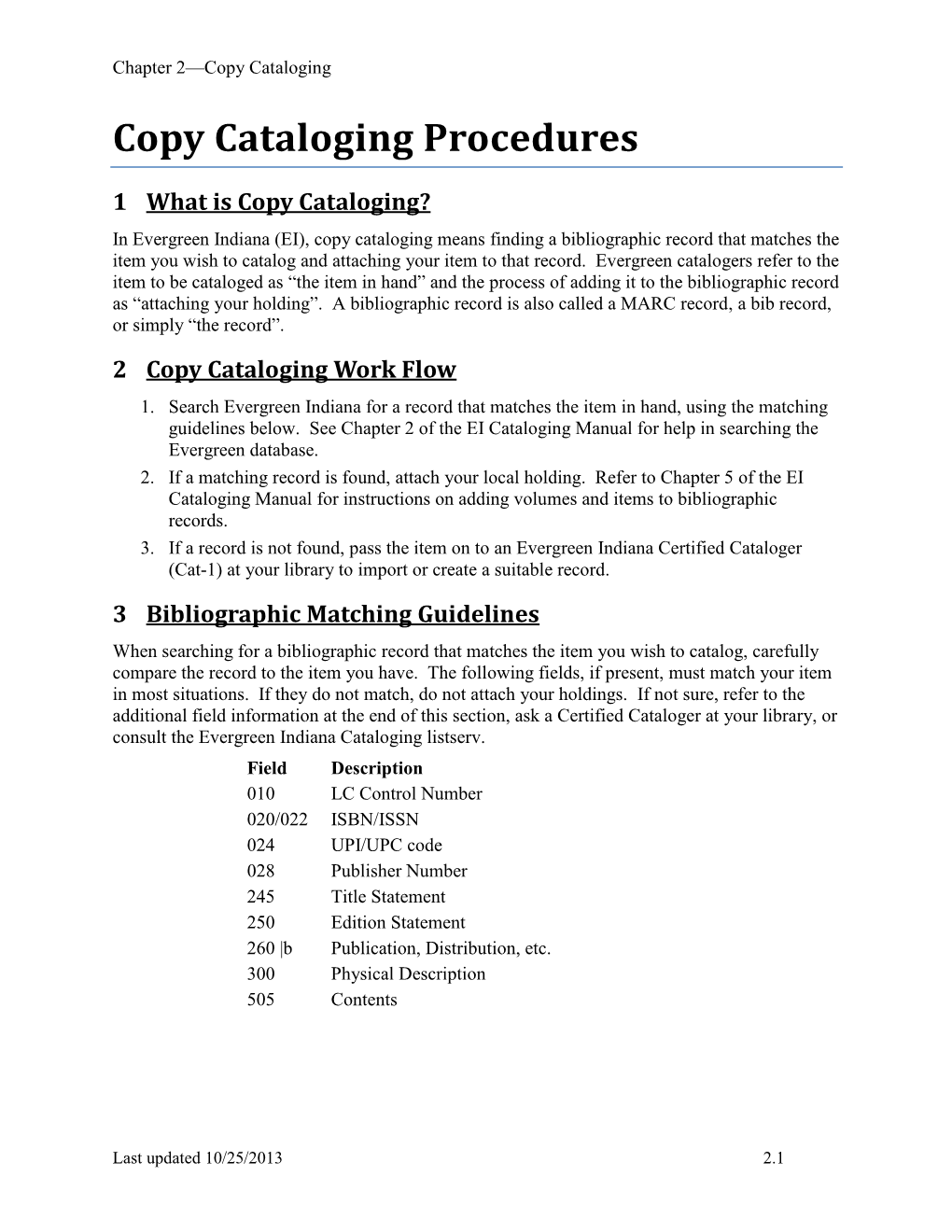 Copy Cataloging Work Flow 1