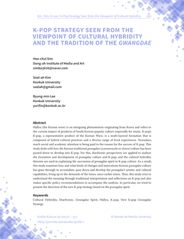K-Pop Strategy Seen from the Viewpoint of Cultural Hybridity 292