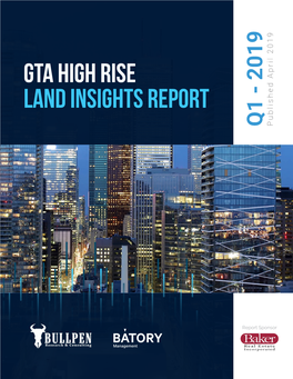 GTA High Rise Land Insights Report Q1