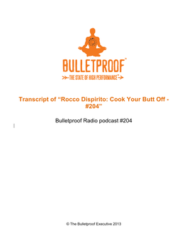 Rocco Dispirito: Cook Your Butt Off - #204”