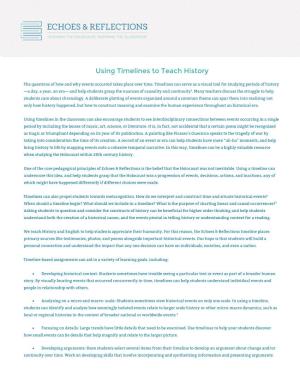 Using Timelines to Teach History