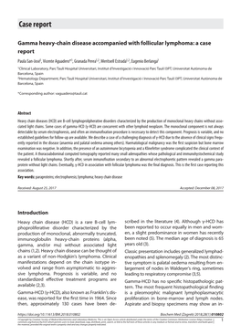 Gamma Heavy-Chain Disease Accompanied with Follicular