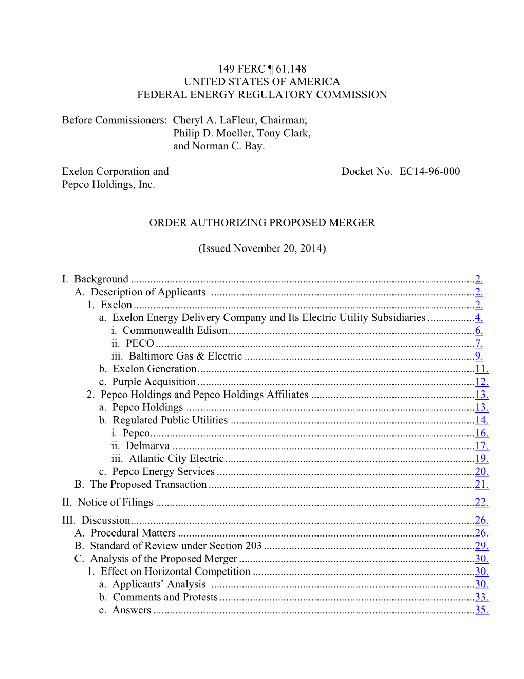 EC14-96-000 Pepco Holdings, Inc