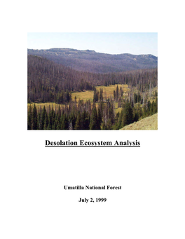 Desolation Ecosystem Analysis