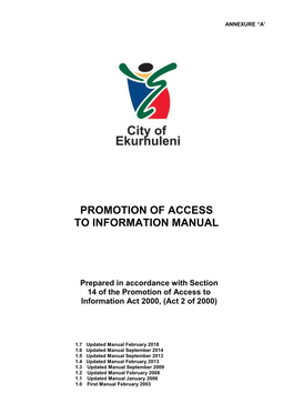 Promotion of Access to Information Manual