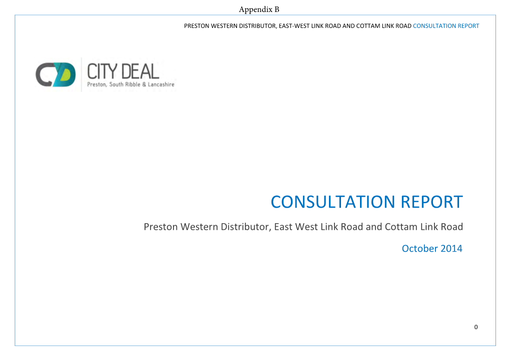 Appendix C PWD East West Link Road and Cottam Link Road