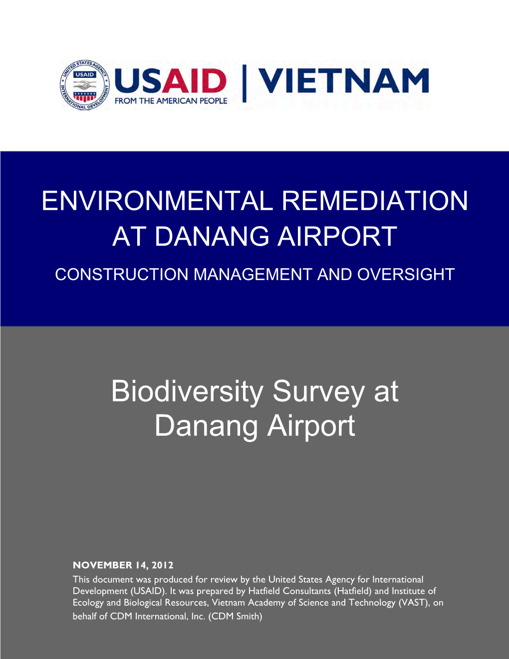 Biodiversity Survey at Danang Airport