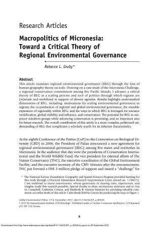 Toward a Critical Theory of Regional Environmental Governance • Rebecca L