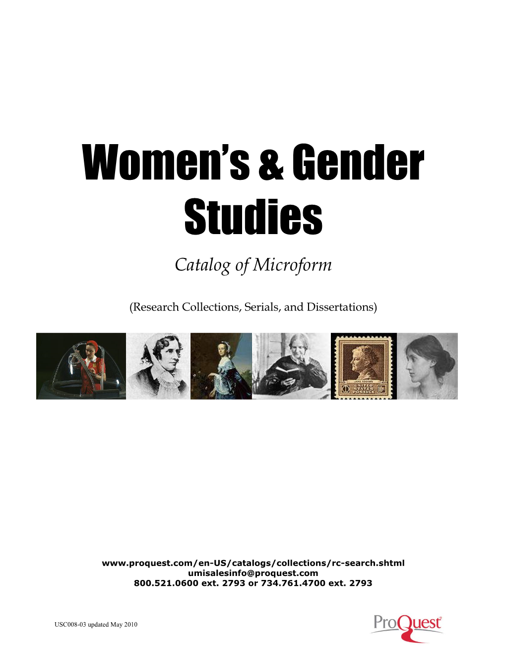 Women's & Gender Studies | Subject Catalog (PDF)