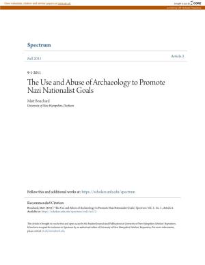 The Use and Abuse of Archaeology to Promote Nazi Nationalist Goals