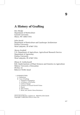 A History of Grafting