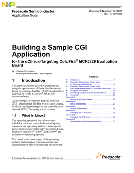 Building a Sample CGI Application for the Uclinux-Targeting Coldfire