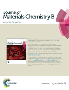 Journal of Materials Chemistry B Accepted Manuscript