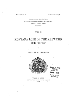 Montana Lobe of the Keewatin Ice Sheet