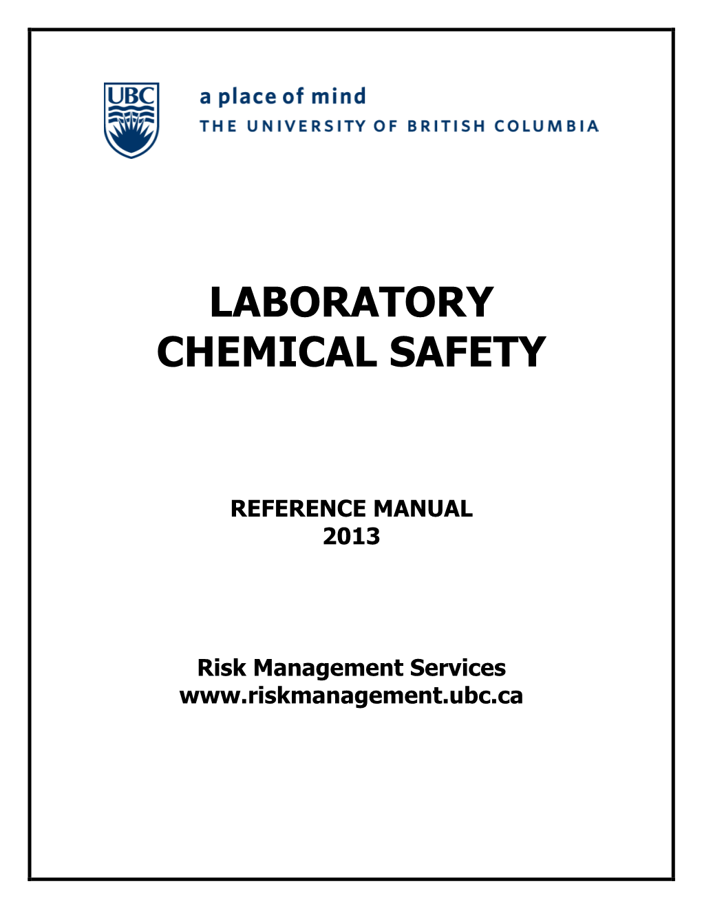 Laboratory Chemical Safety Manual 2002