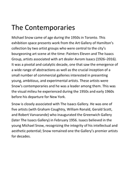 The Contemporaries