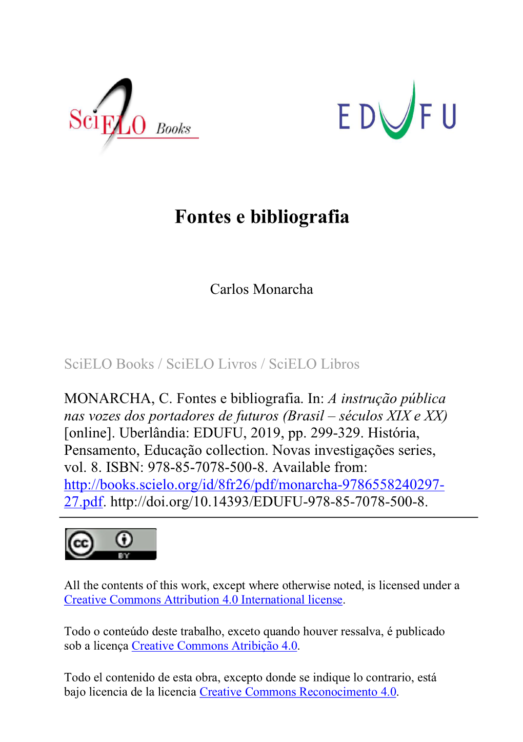 Fontes E Bibliografia