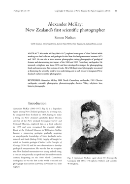 Alexander Mckay: New Zealand’S First Scientific Photographer Simon Nathan