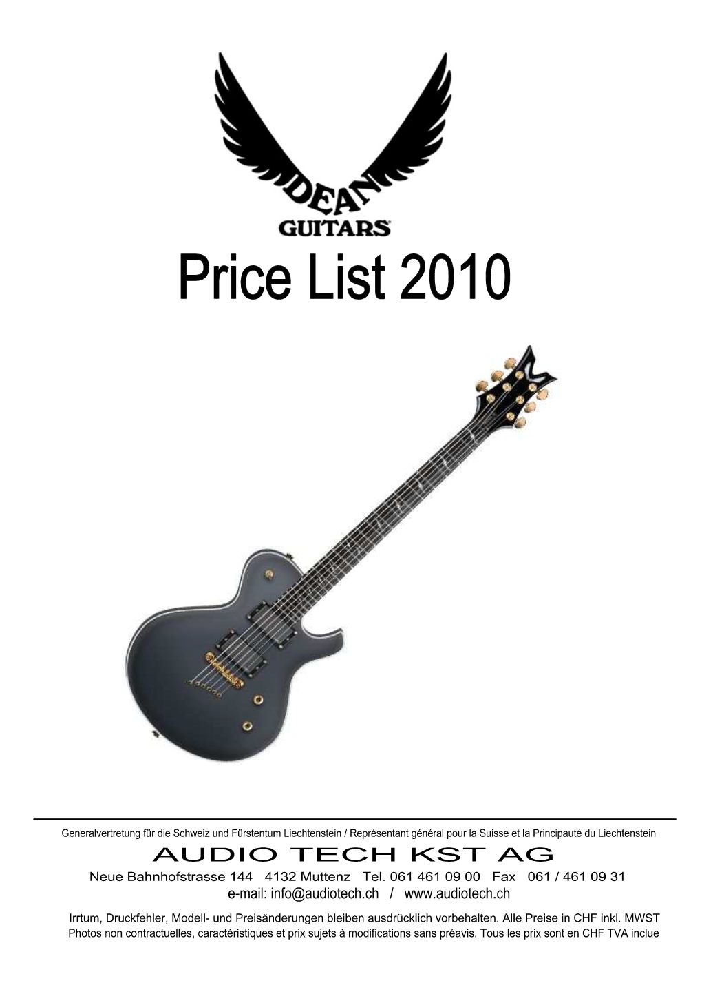 DEAN Pricelist 2010