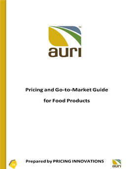 Pricing and Go-To-Market Guide for Food Products