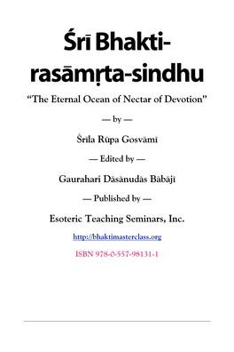 Śrī Bhakti-Rasāmṛta-Sindhu Complete