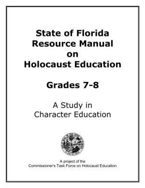 State of Florida Resource Manual on Holocaust Education Grades