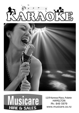 Karaoke Song List